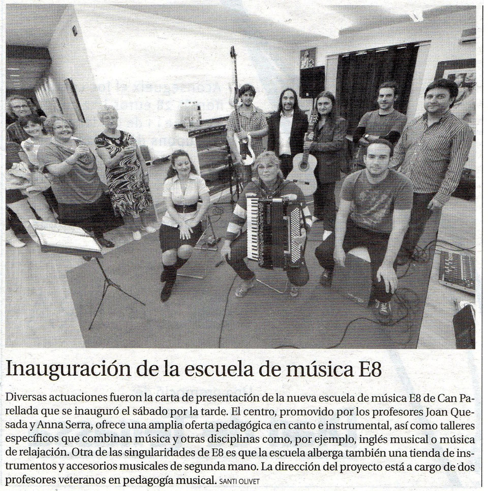 Inauguración de la escuela de música E8